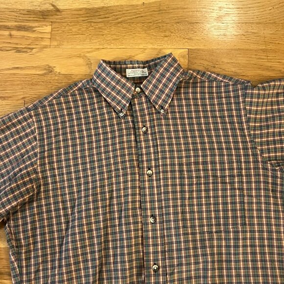 Vintage 80s Cable Car Clothiers Plaid Button-Down Shirt - Men's Medium - Picture 2 of 4